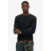 Superdry pour homme. M6010910A T-shirt essentiel classique marine (M), Casuel, Coton, Manche longue