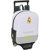 Safta Real Madrid 25/26 Mini Wheeled Backpack Blanc