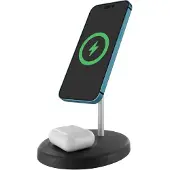 Muvit MCWIR0009, Intérieur, USB, Chargement sans fil, Noir, Blanc