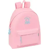 Safta Benetton Basics 20.80l 33x42x15 Cm Backpack Rose Enfants