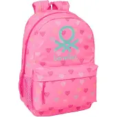 Safta Benetton 19l 30x46x14 Cm Backpack Rose Enfants