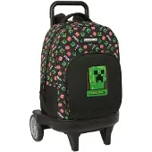 Safta Minecraft 33l 33x45x22 Cm Wheeled Backpack Noir Enfants