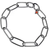 Hs Sprenger Collier de chien argenté Liens longs (59 cm)