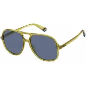 Polaroid Lunettes de soleil - - 6217-S - Couleur Jaune 40G - Verres gris polarisés - Calibre 57