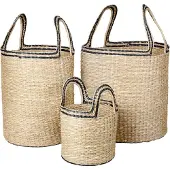 Broste Copenhagen Paniers Lykke noirs lot de 3