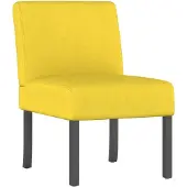 vidaXL Fauteuil sans accoudoirs jaune clair tissu