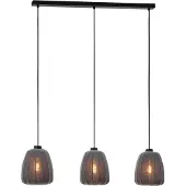 Eglo Lampe suspendue 3 lumières en tissu Barlaston