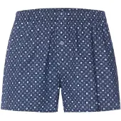 Hanro Boxers ' Fancy Woven ' bleu foncé / blanc