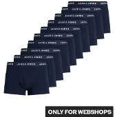 Jack & Jones Solid Boxers 10 Units Bleu L Homme