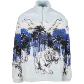 Karl kani Pull-over 'Ice Tiger' bleu / gris / noir / blanc