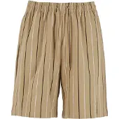 Urban Classics Printed Pinstripe Shorts Beige L Homme