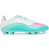 Adidas Chaussures de football F50 Messi Club Aurora Radiante Pack FG terrain ferme hommes - Cloud White/Lucid Pink/Flash Aqua
