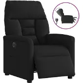 vidaXL Fauteuil relax électrique noir tissu