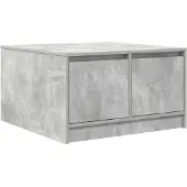 vidaXL Table basse avec tiroirs gris béton 70,5x70x40 cm