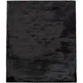 Tapis.fr Tapis en fourrure Fluffy noir 100x200 cm