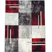 Tapis.fr Tapis moderne Diamora rouge 240x330 cm