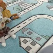 Tapis.nl Tapis pour enfants Diamora bleu 120 cm rond