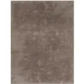 Tapis.fr Tapis moelleux Solina taupe 140x200 cm