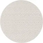 Tapis.fr Tapis d'intérieur & extérieur Livornia crème 160 cm rond