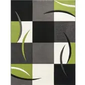Tapis.fr Tapis moderne Diamora vert 60x110 cm