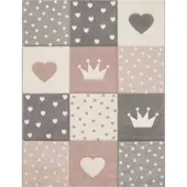 Tapis.fr Tapis pour enfants Kosmos rose 120 cm rond