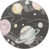 Tapis.fr Tapis pour enfants Ninique anthracite 120 cm rond