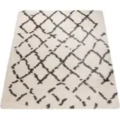 Tapis.fr Tapis à poils longs Mahara gris 60x90 cm