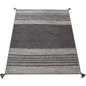 Tapis.fr Tapis tissé main Kilian gris 160x220 cm