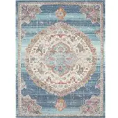 Tapis.fr Tapis d'intérieur & extérieur Torino bleu 60x100 cm