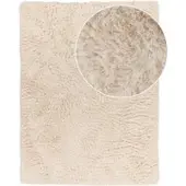 Tapis.fr Tapis à poils longs Silvana crème 60x100 cm