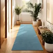 Tapis.fr Tapis Calissa turquoise 80x300 cm