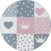 Tapis.fr Tapis pour enfants Eliza rose 120 cm rond