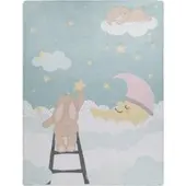 Tapis.fr Tapis pour enfant lavable Chiko turquoise 155x230 cm