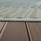 Tapis.fr Tapis d'intérieur & extérieur Stylo beige 160 cm rond