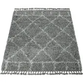 Tapis.fr Tapis à poils longs Nadori gris 160x230 cm