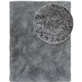 Tapis.fr Tapis à poils longs Silvana gris 80x150 cm