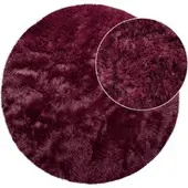 Tapis.fr Tapis à poils longs Silvana violet 160 cm rond