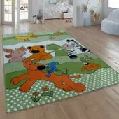 Tapis.fr Tapis pour enfants Die lieben sieben vert 80x150 cm