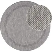Tapis.fr Tapis d'intérieur & extérieur Romana gris 120 cm rond