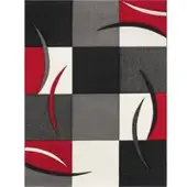 Tapis.fr Tapis moderne Diamora rouge 80x150 cm