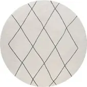 Tapis.fr Tapis Hilal blanc 120 cm rond
