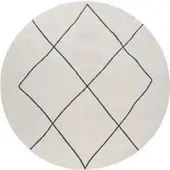 Tapis.fr Tapis Hilal blanc 200 cm rond