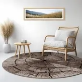 Tapis.fr Tapis Rodessa beige 160 cm rond