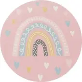 Tapis.fr Tapis pour enfants Ninique rose 160 cm rond