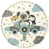 Tapis.fr Tapis pour enfants Pino beige 120 cm rond
