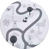 Tapis.fr Tapis pour enfant lavable Chiko blanc 150 cm rond