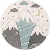 Tapis.fr Tapis pour enfants Kosmos crème 160 cm rond