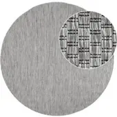 Tapis.fr Tapis d'intérieur & extérieur Venezia gris 200 cm rond