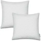 Tapis.fr Housse de coussin Chino blanc 45x45 cm, 2 pièces