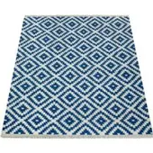 Tapis.nl Tapis en laine Kenolia bleu 80x150 cm